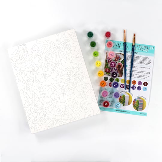 Paint by Numbers Butterflies and Blooms Craft Kit
